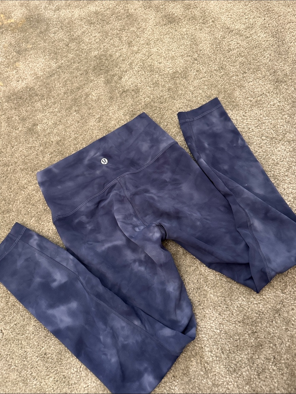 lululemon wunder Train Navy Tie-Dye Leggings